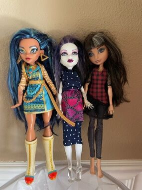 Monster High Trio Dolls - Blue, White, Brown Hair Ever After High Doll